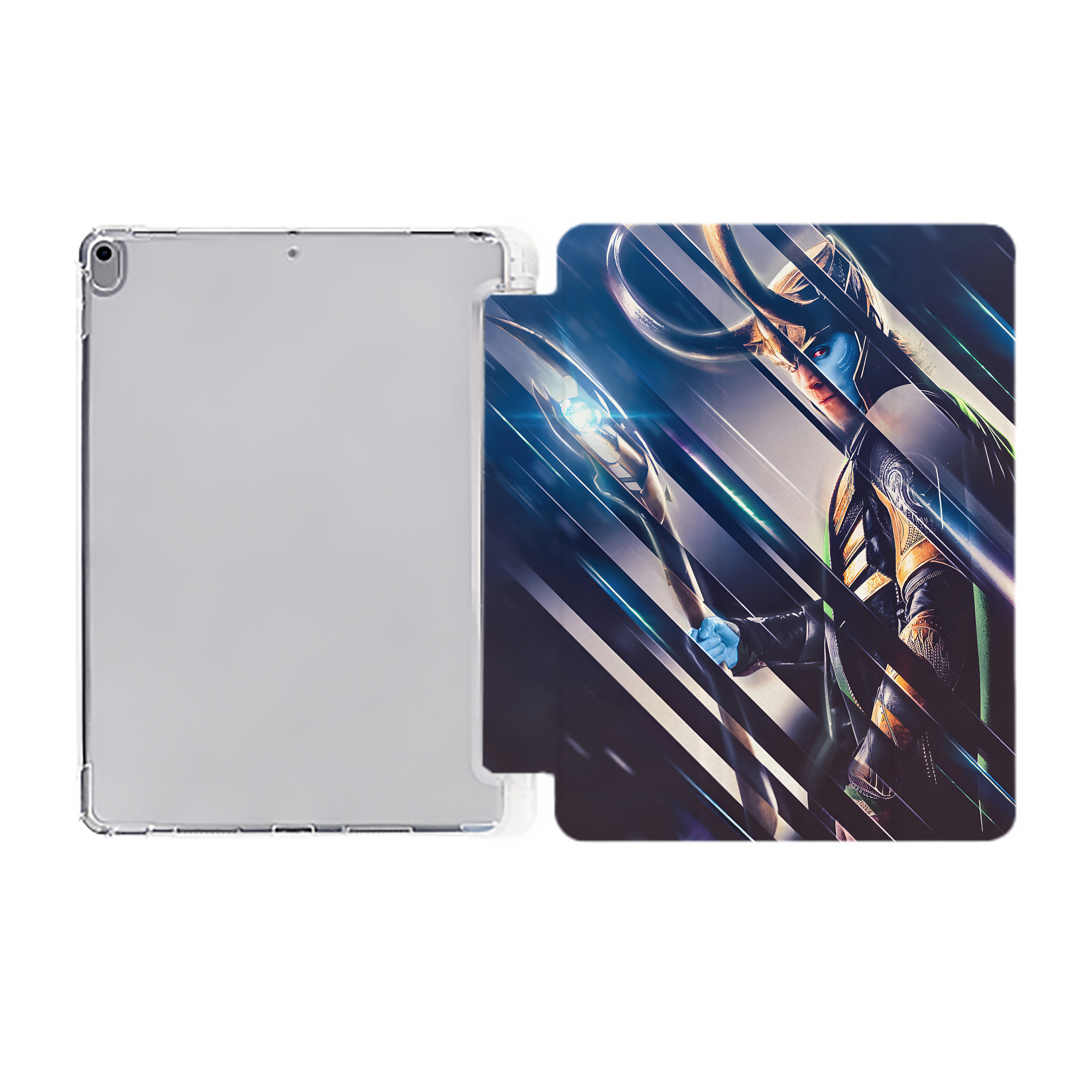 （画像用） アベンジャーズ The Avengers IPad ケース ペン収納付き 三つ折りスタンド PUレザー×シリコン 対応機種9.5/10.5/10.9インチ